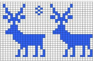 Олень по клеткам