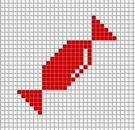 Рисование по клеточкам мороженое