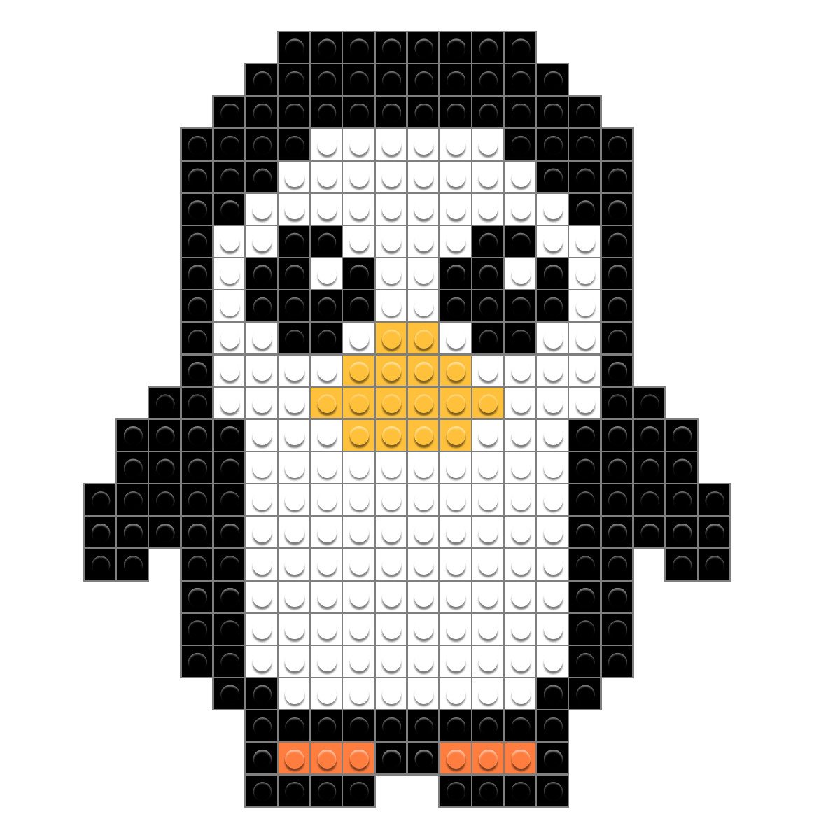 Пингвин из пикселей