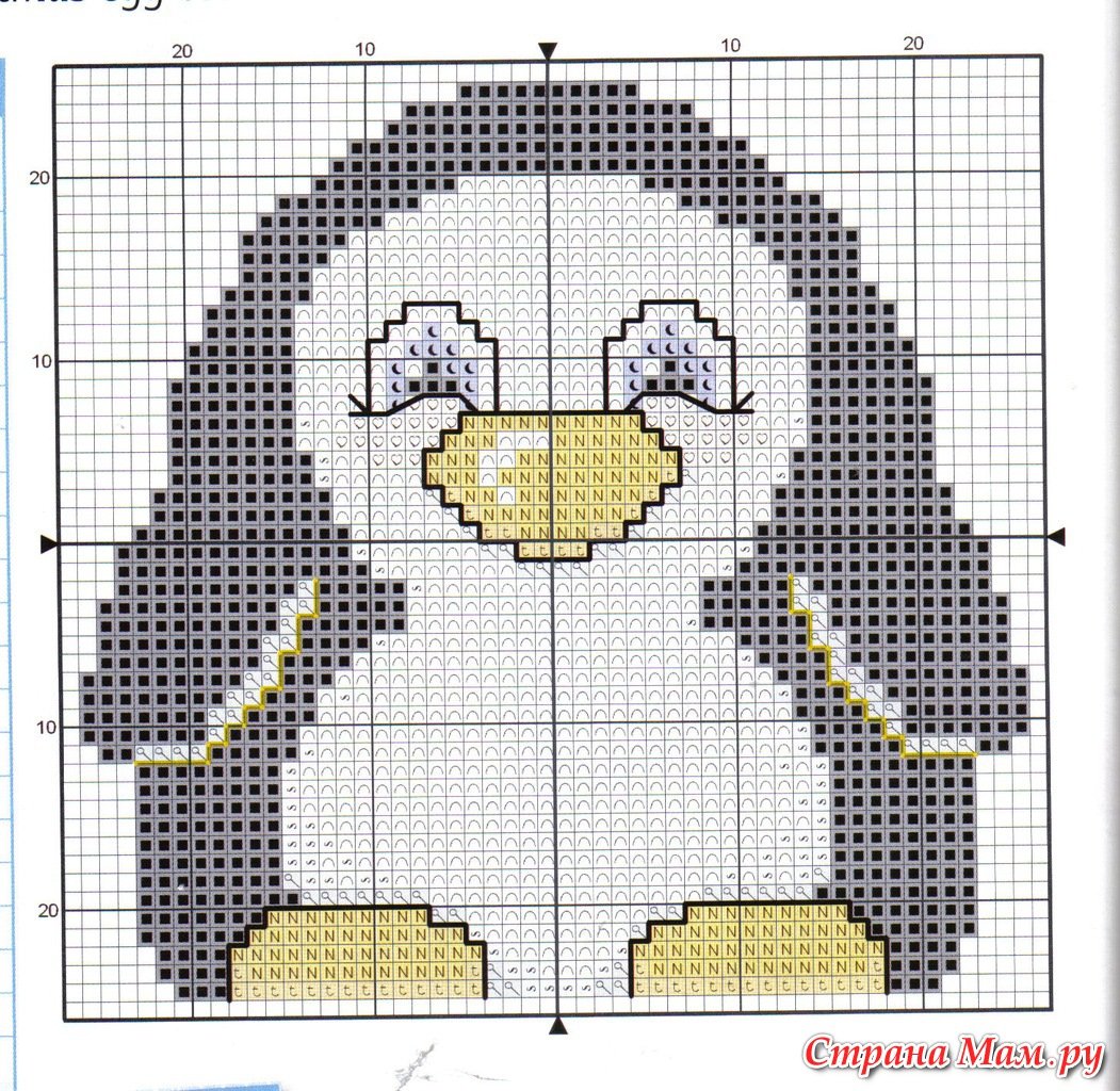 Схема вышивки Пингвин
