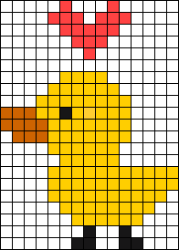 Утка пиксель арт