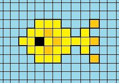 Рыбка по клеточкам