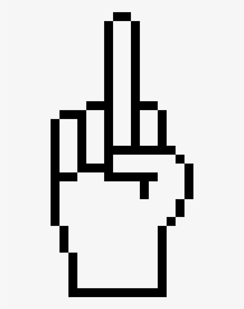 Пиксельный средний палец
