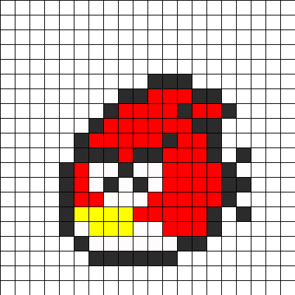 Энгри бердз по клеточкам маленькие