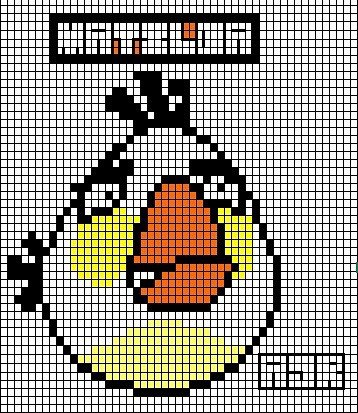 Рисовать по клеточкам Энгри Бердс