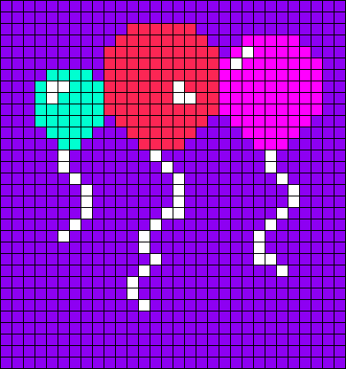 Рисунки к Дню рождения по клеткам