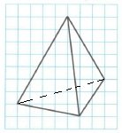 Правильная треугольная пирамида на клетчатой бумаге