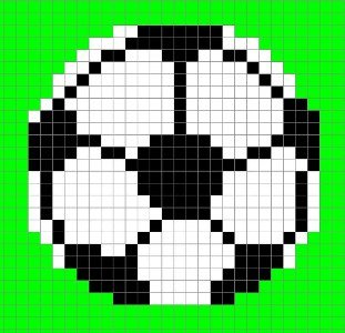 Футбольный мяч по клеточкам