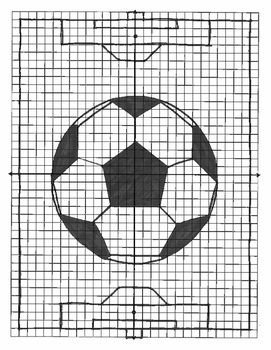 Рисунки по клеточкам мяч (43 фото)