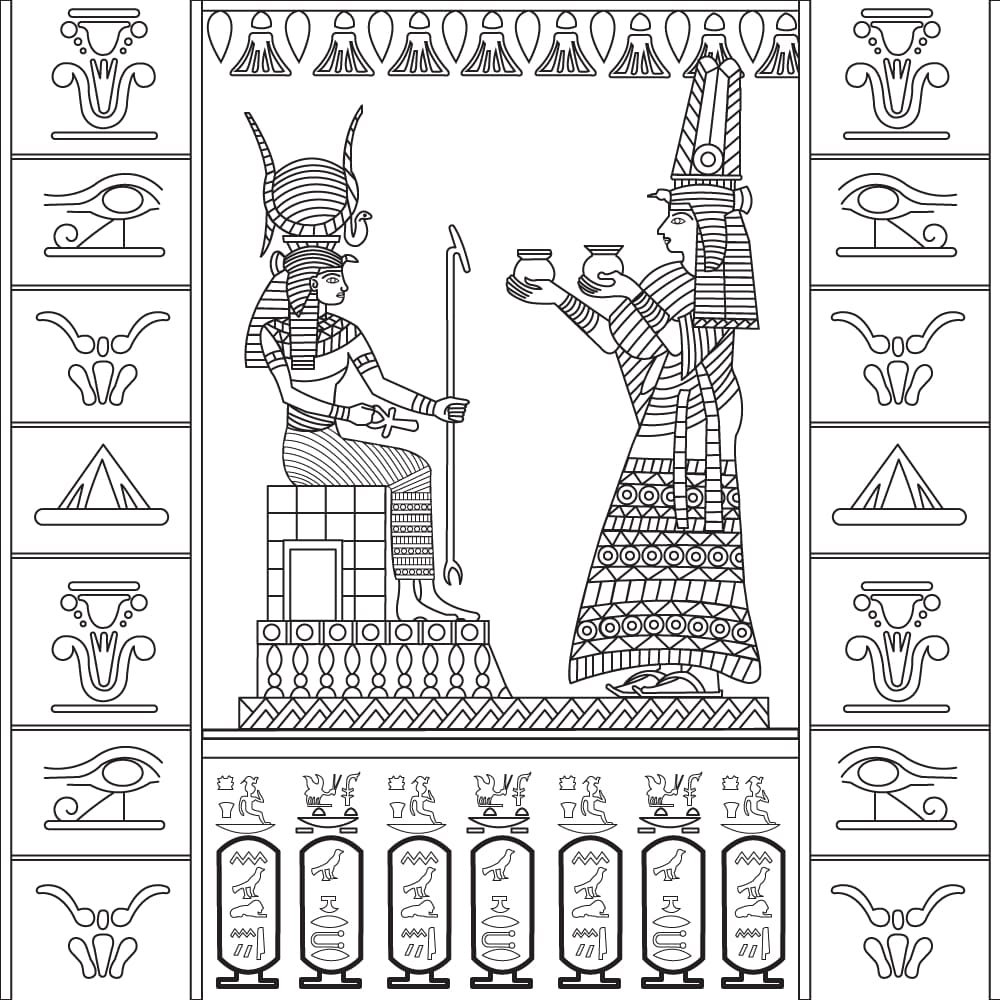 Египетский орнамент раскраска