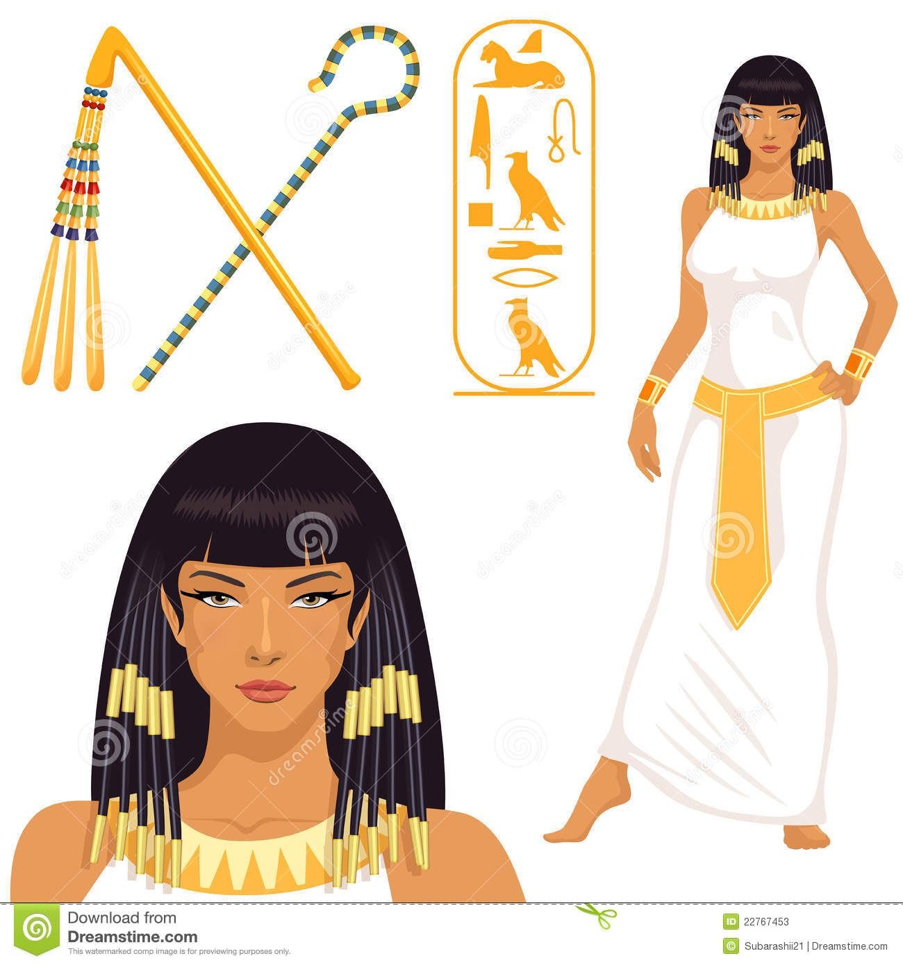 Древний Египет эпохи Клеопатры иллюстрации