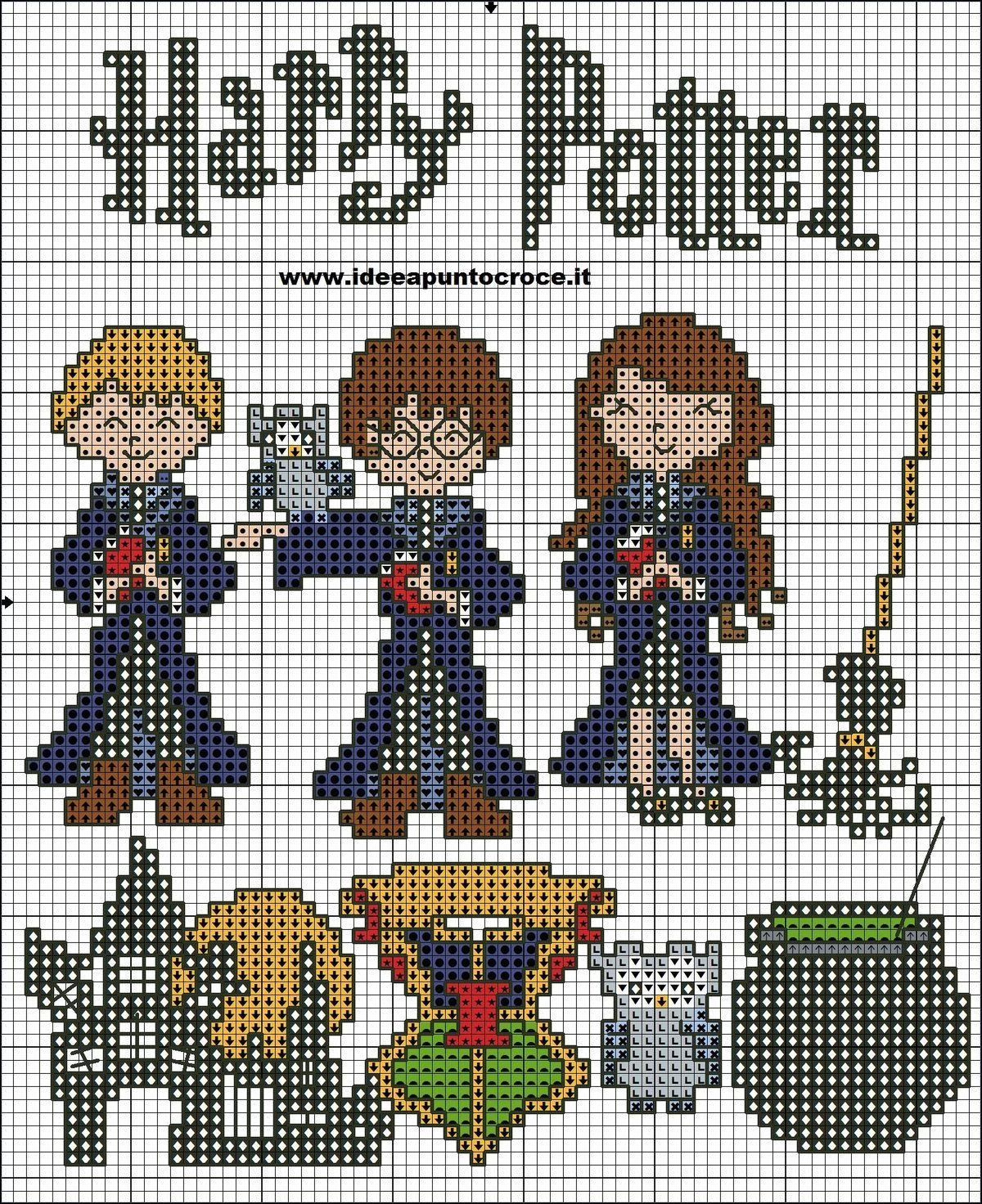 Схема вышивки Гарри Поттер
