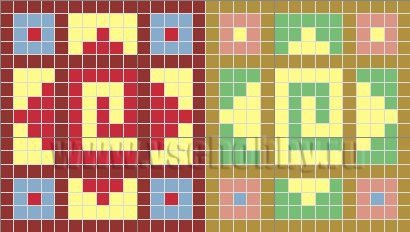 Узор мозаика по квадратам