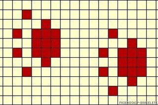 Рисунки по клеточкам красные маленькие