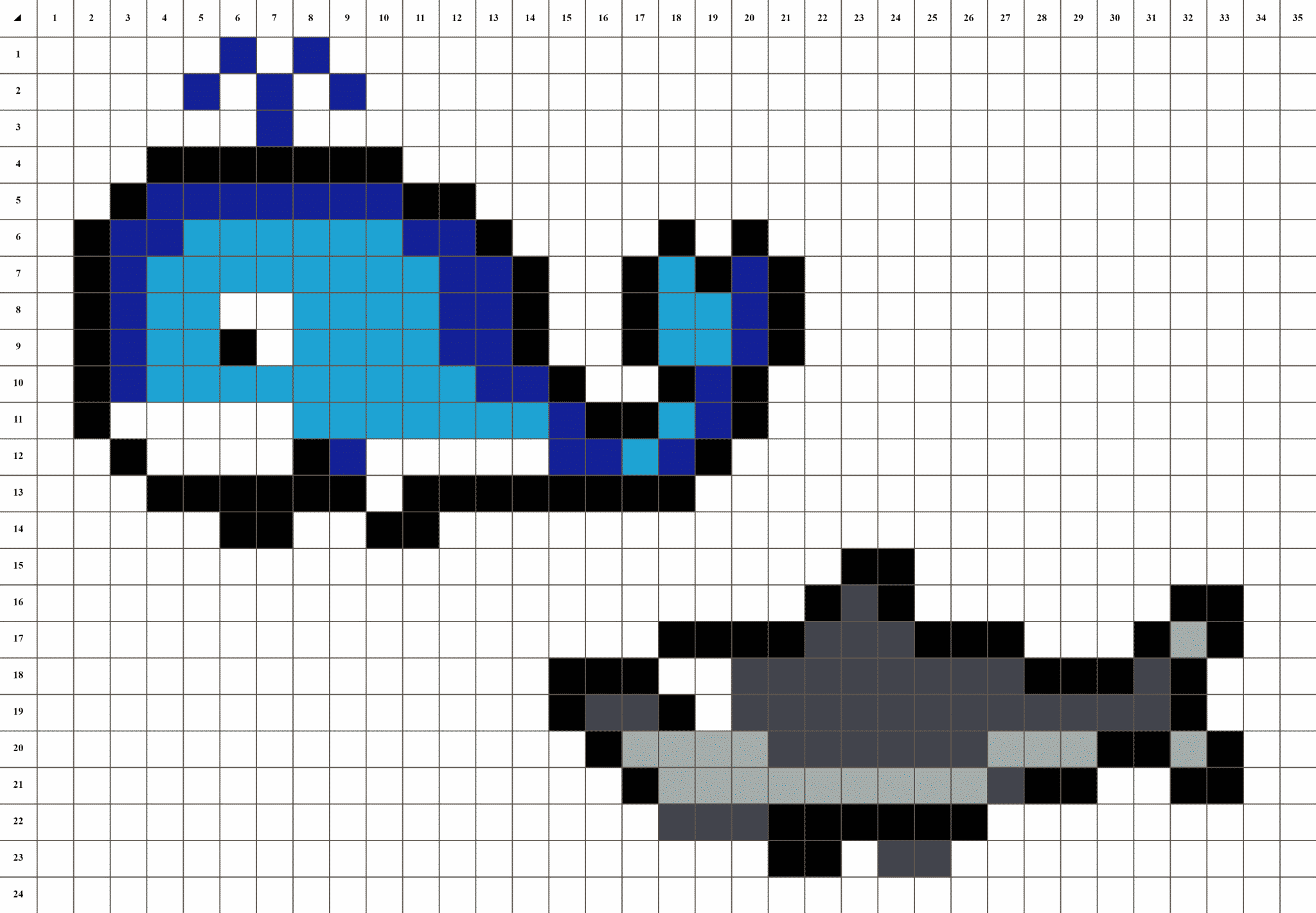 Leon Shark пиксель арт