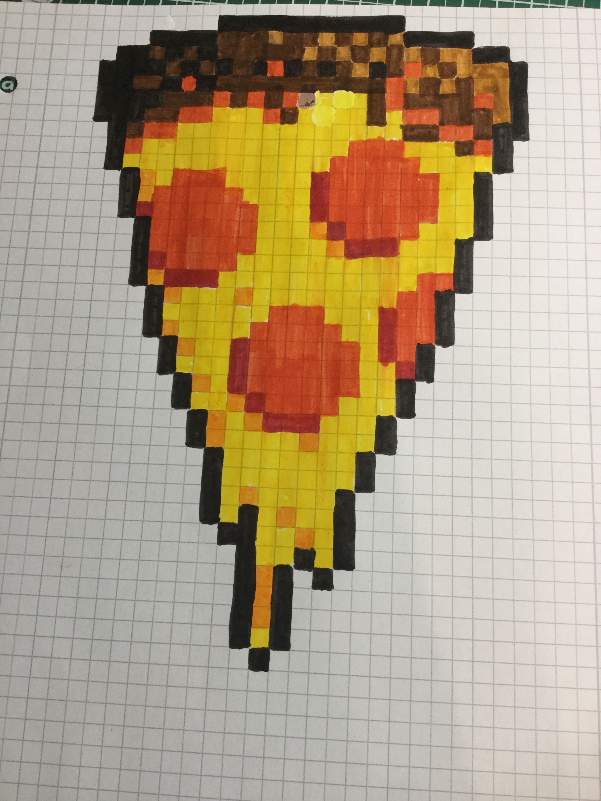 Пиксельная пицца по кубикам