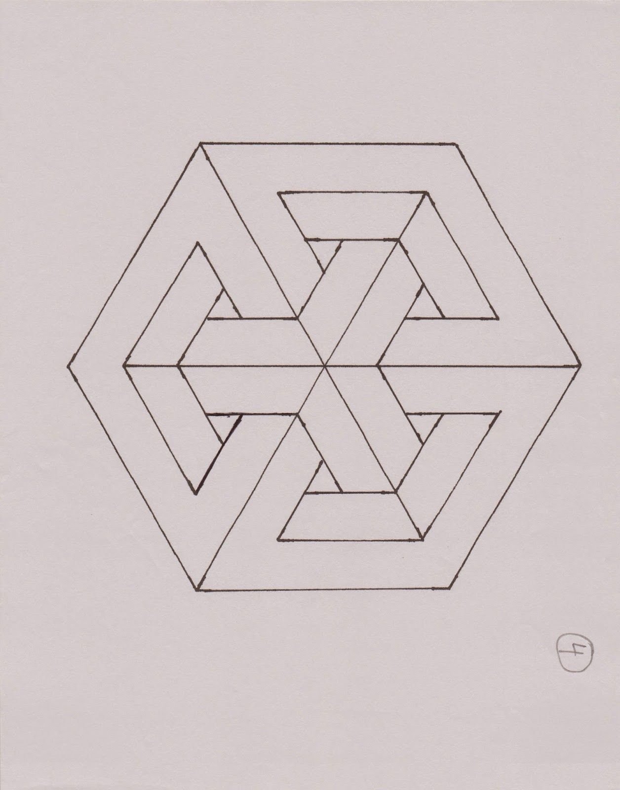 Геометрический орнамент карандашом