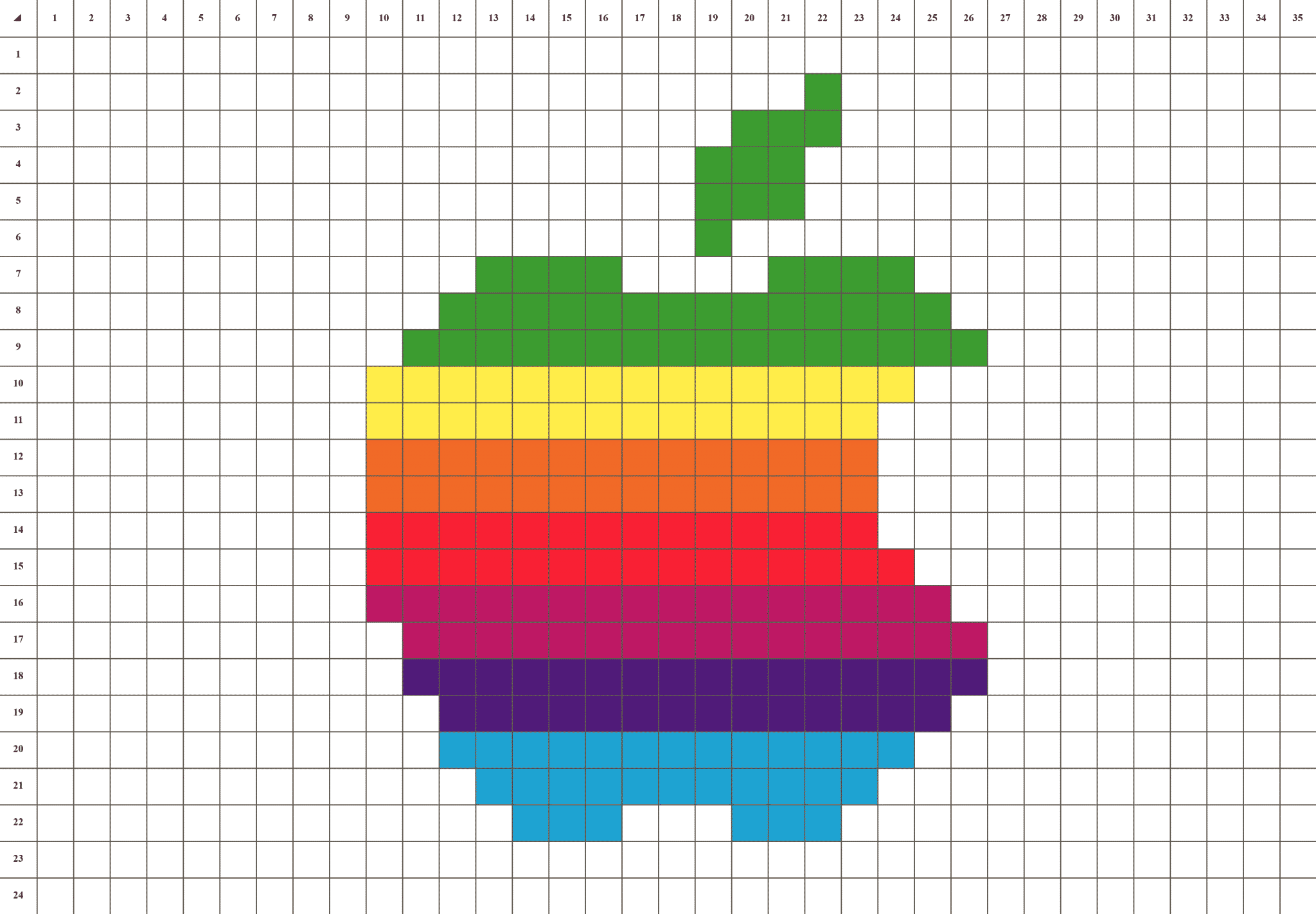 Apple пиксель арт