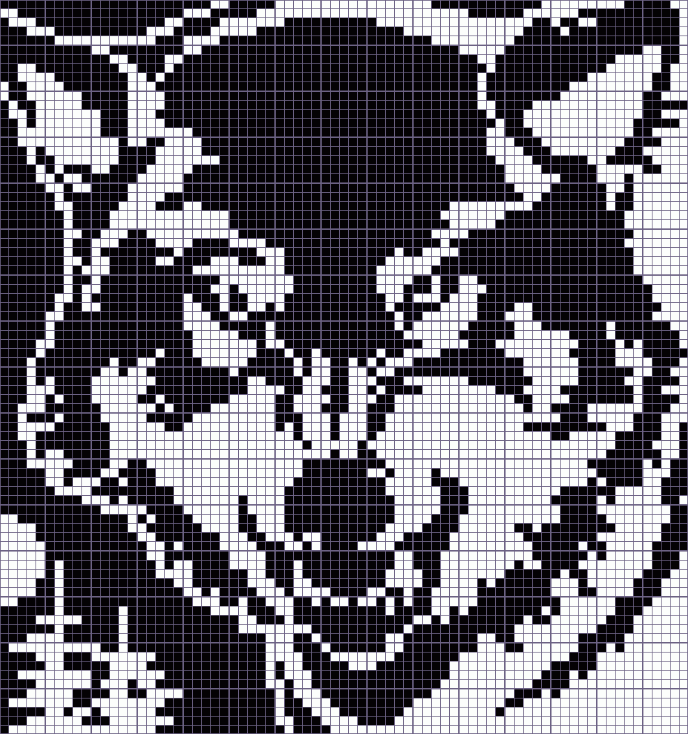 Орнамент волка для вязания