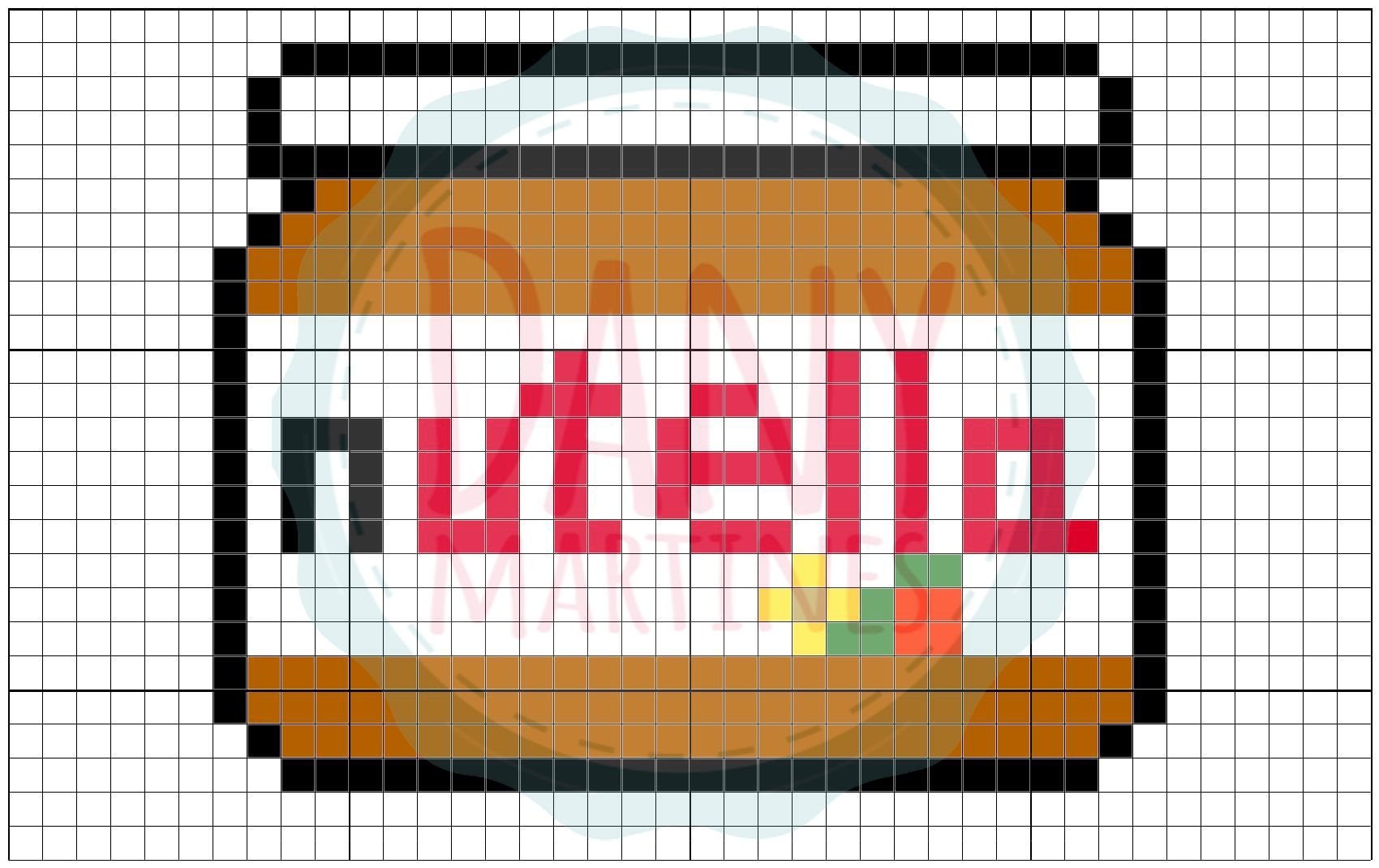 Рисунок Nutella в клеточку