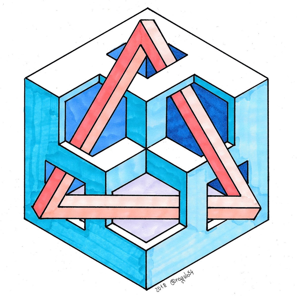 Иллюзия треугольник Пенроуза