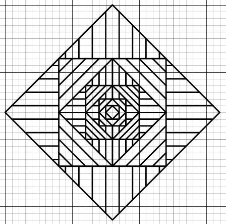 Геометрические рисунки по клеточкам в тетради
