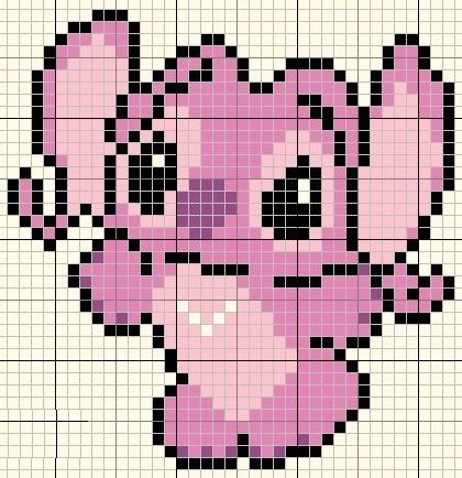 Стич и Энджел вышивка