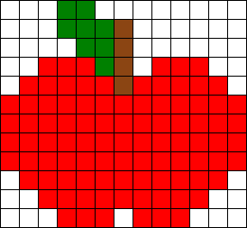 Яблоко по клеткам