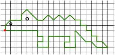 Графический диктант по клеточкам крокодил для 1 класса