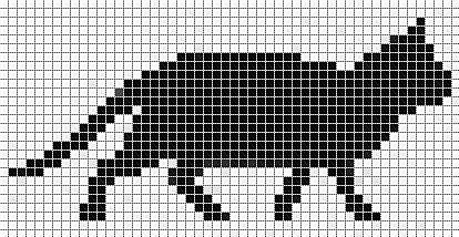 Черный кот по клеточкам