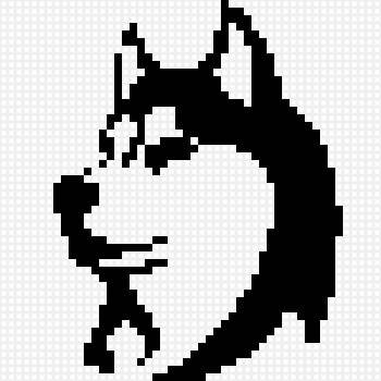 Рисование по клеточкам хаски