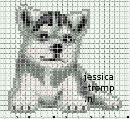 Орнамент волка для вязания