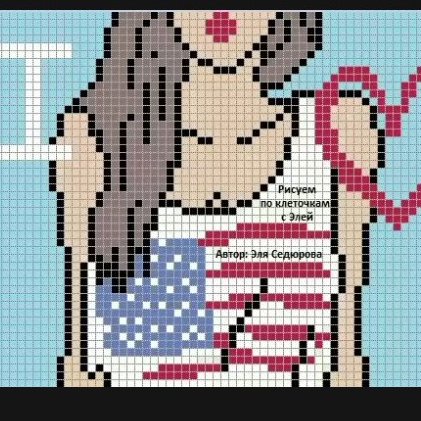 Рисунки по клеточкам девушка в лифчике