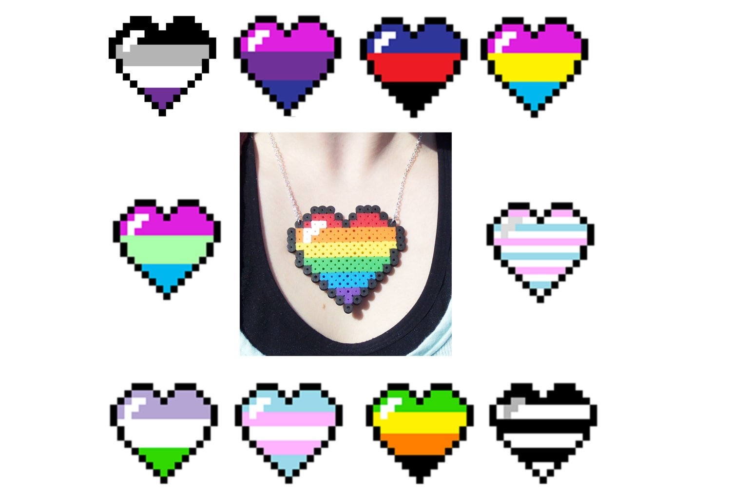 ЛГБТ сердечко вышивка крестиком