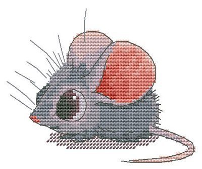 Схема вышивания мышки