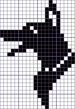 Доберман по клеточкам в тетради маленькие