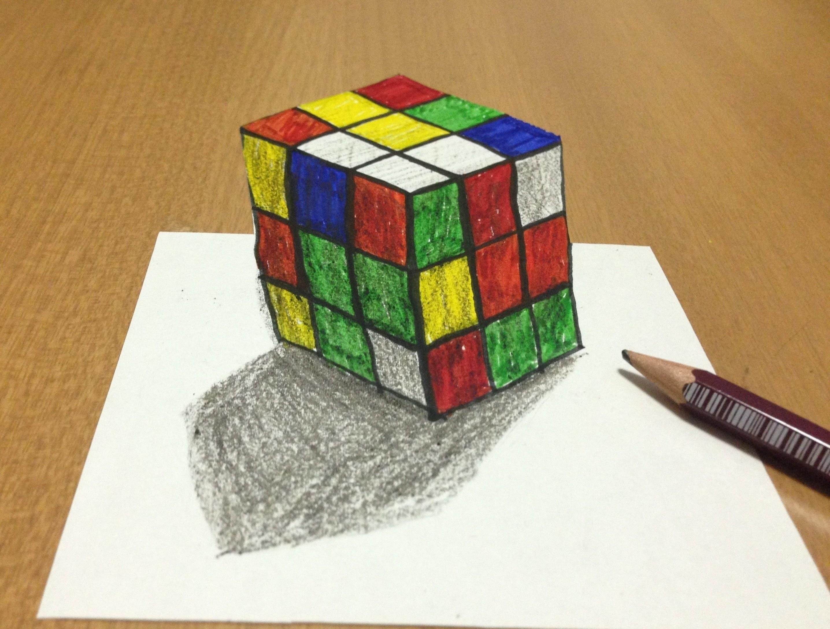 Кубик рубик карандашом