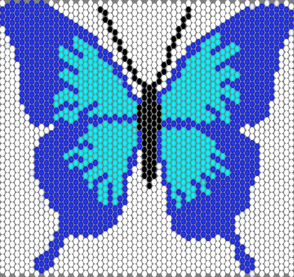 Бабочки мозаичным плетением