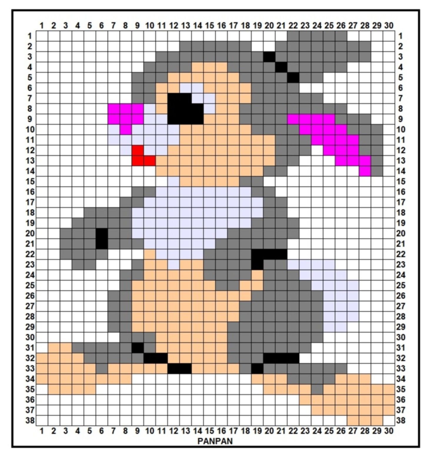 Схемы пиксельного вязания