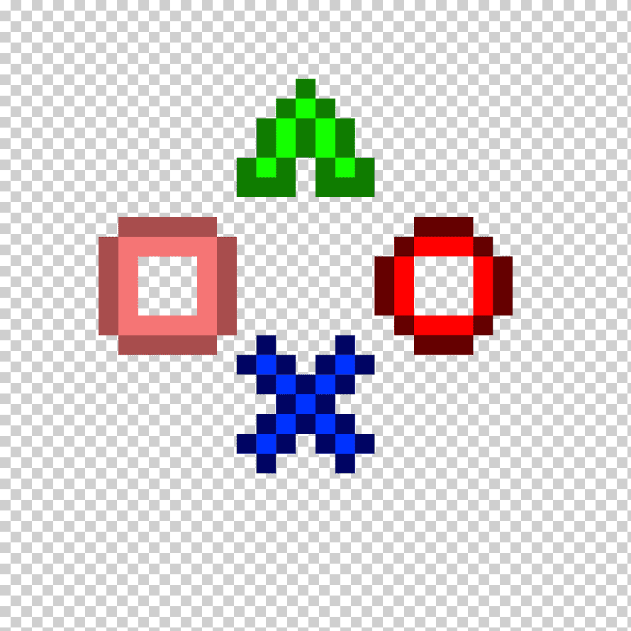 Логотип плейстейшен пиксельный