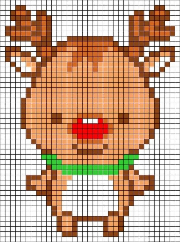 Новогодние рисунки по клеткам