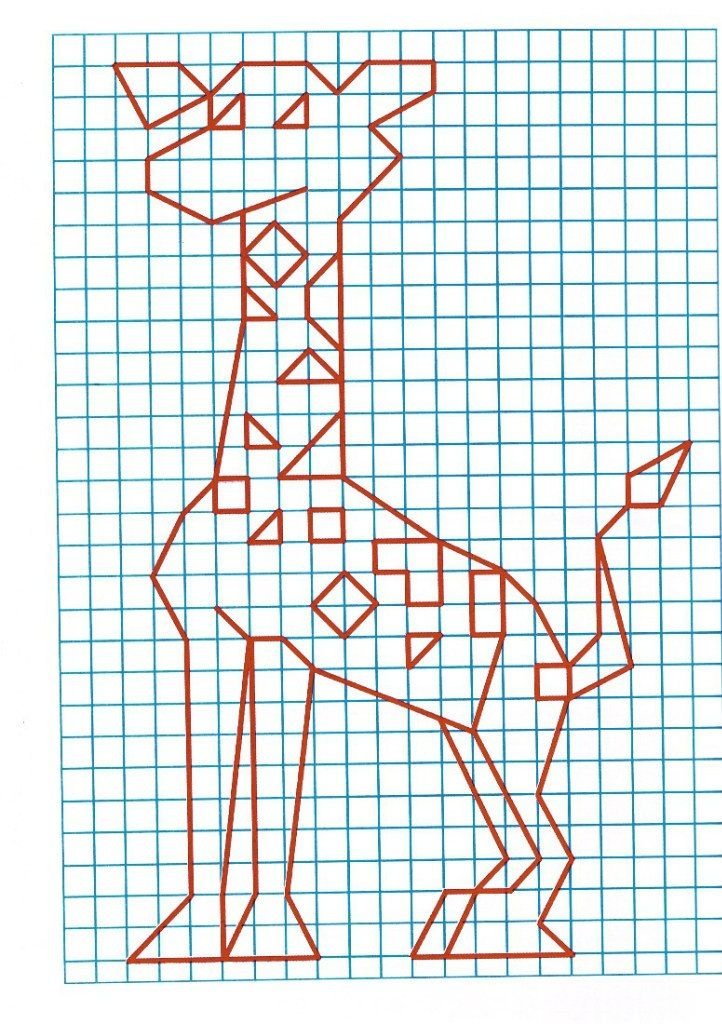 Рисунок по координатам жираф