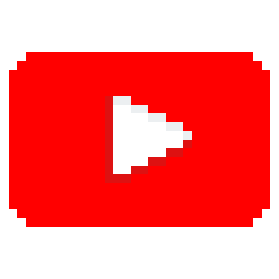 Значок ютуб. Пиксельный логотип ютуба. Пиксельная кнопка подписаться. Пиксельные изображения.