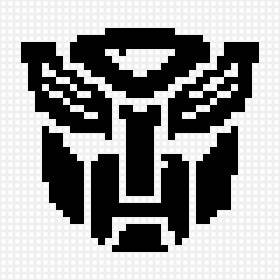 Знак автоботов по клеточкам