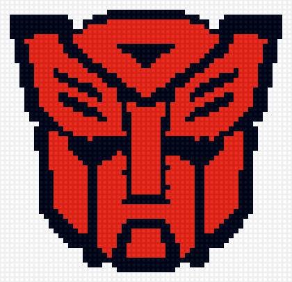 Знак автоботов по клеточкам