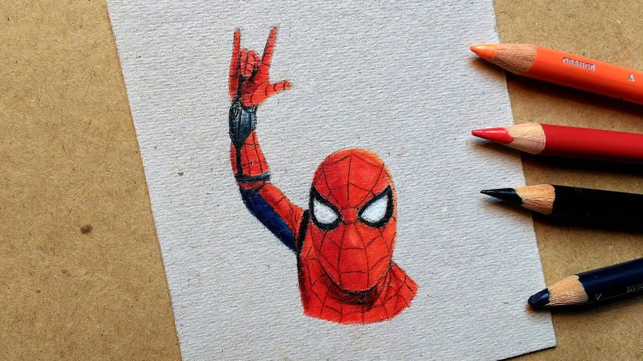 Рисунок человек паук 2019