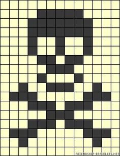 Череп по клеточкам легко