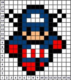 Красно синие рисунки по клеточкам