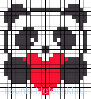 Рисунки по клеткам Панда