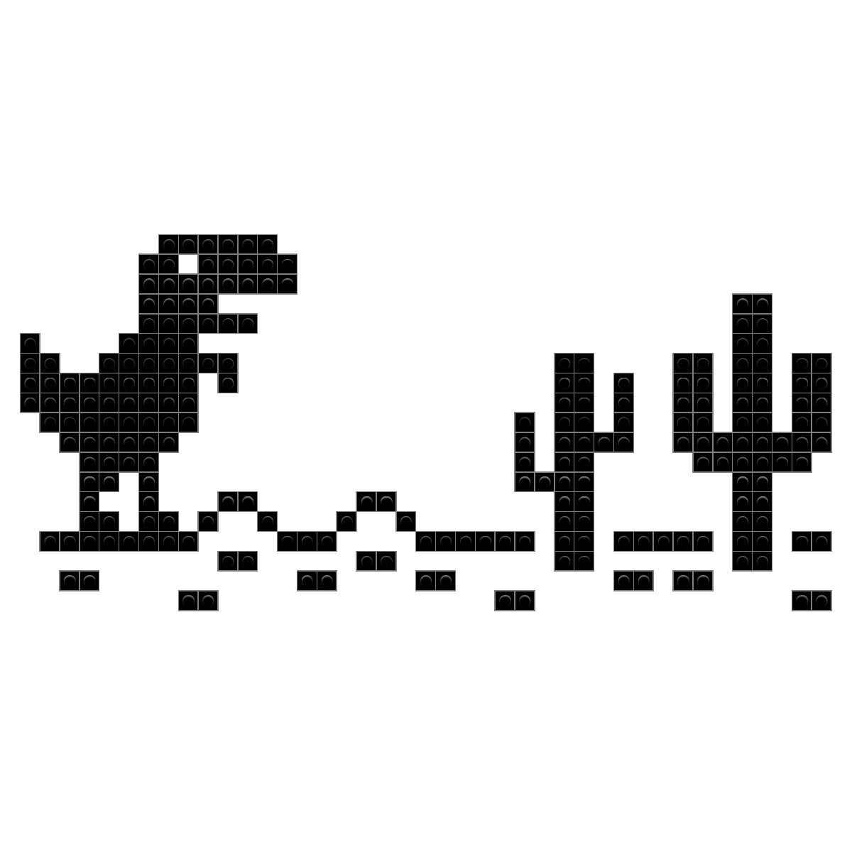 Динозавр из пикселей